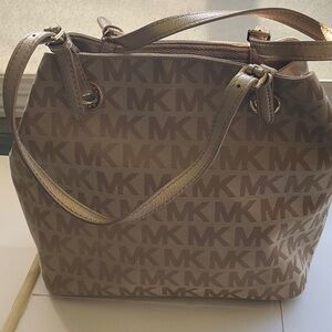 Michael Kors Brown Monogram Shoulder Bag